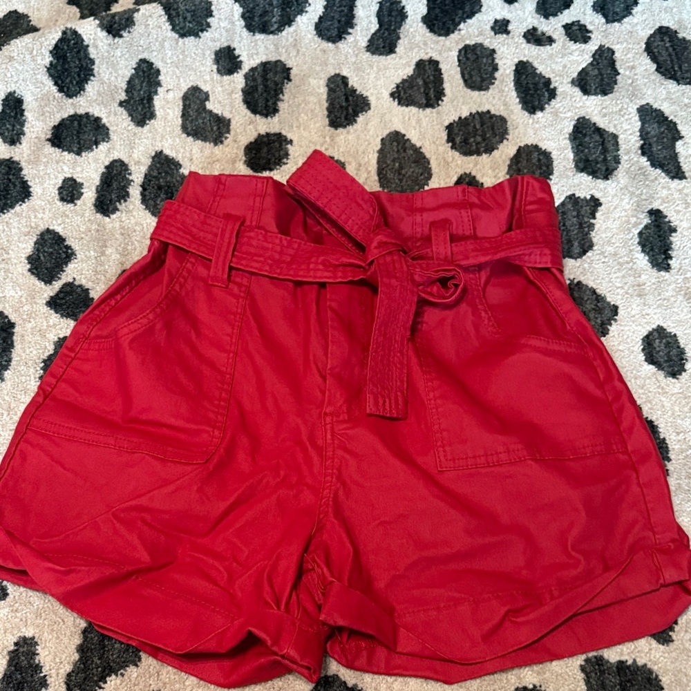AKIRA High Waist Red Women's Shorts